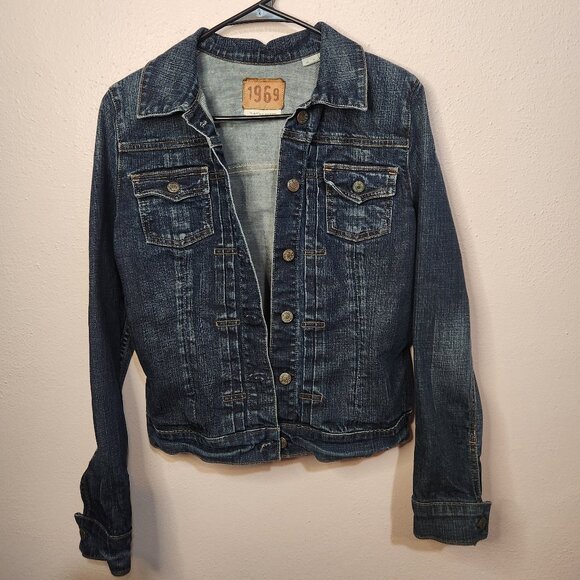 Y2K Vintage 1969 Pleated Genuine Jean Jacket Size Small (Made in the US) - Picture 2 of 13